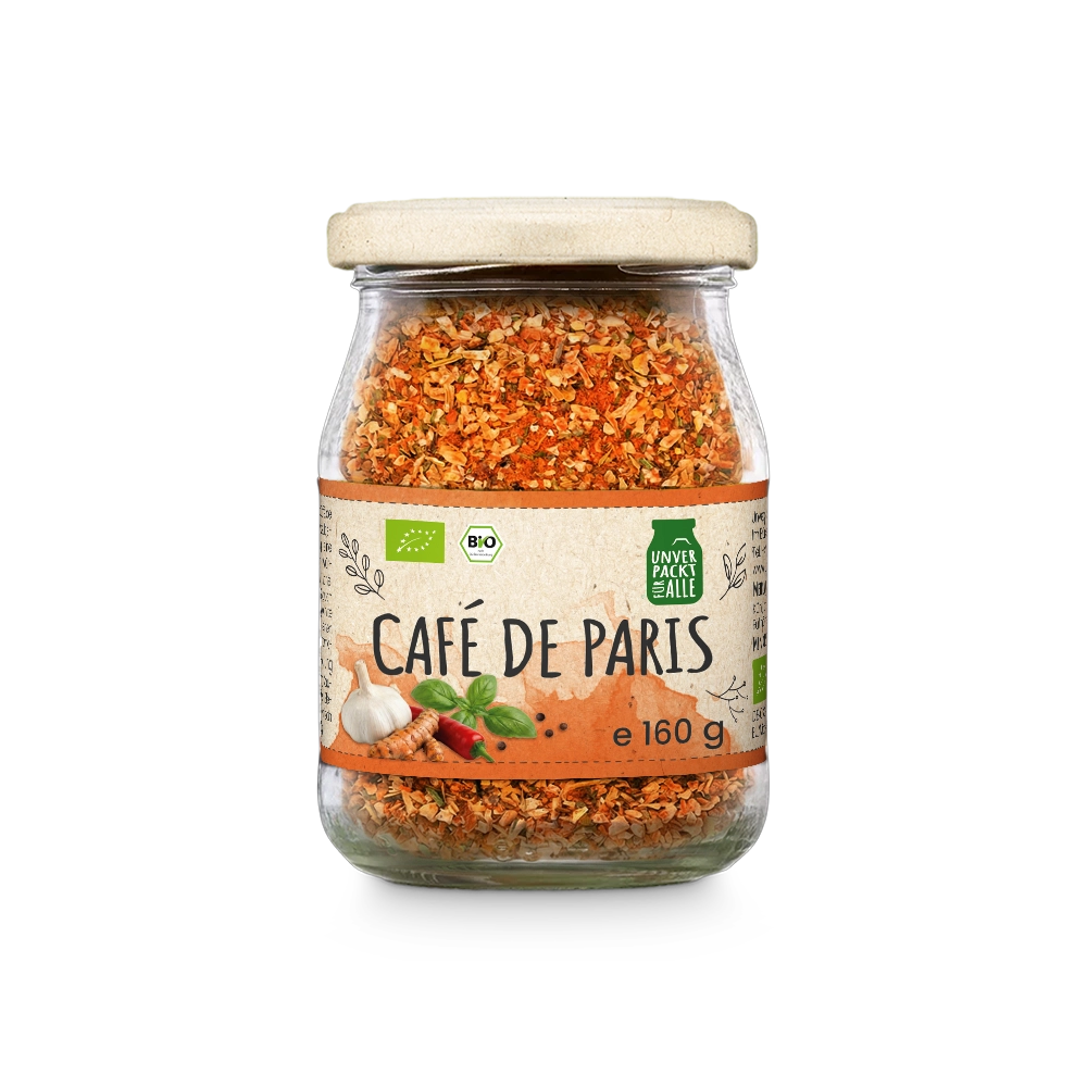 Café de Paris Gewürzmischung EG Bio 160g im MMP Pfandglas klein